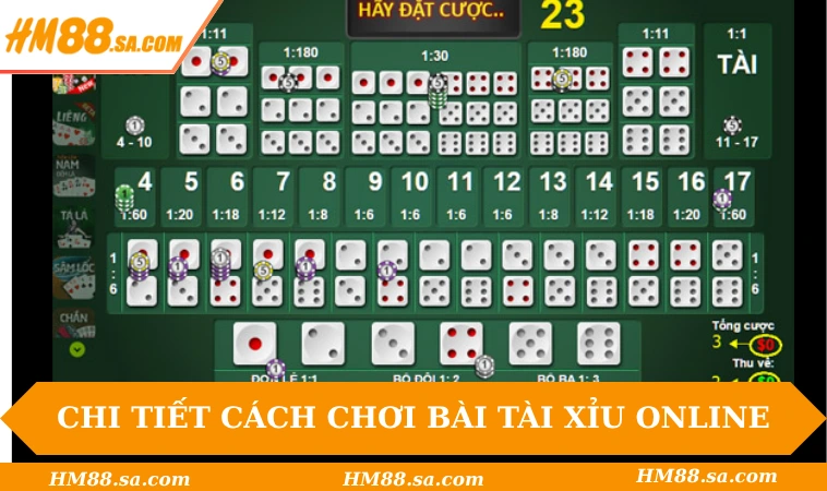 Chi tiết các cách chơi bài Tài Xỉu online
