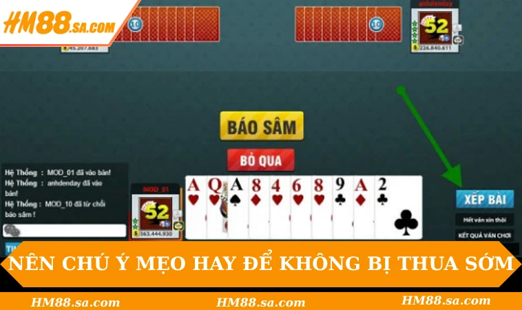 Nên chú ý mẹo hay để không bị thua sớm