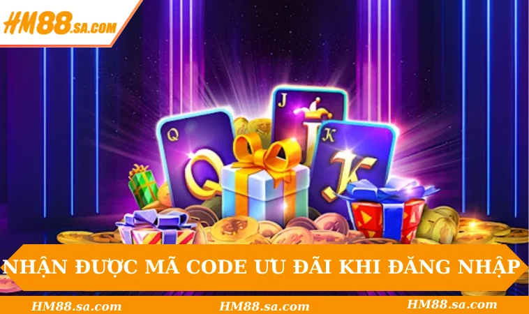 Nhận được mã code ưu đãi khi đăng nhập 